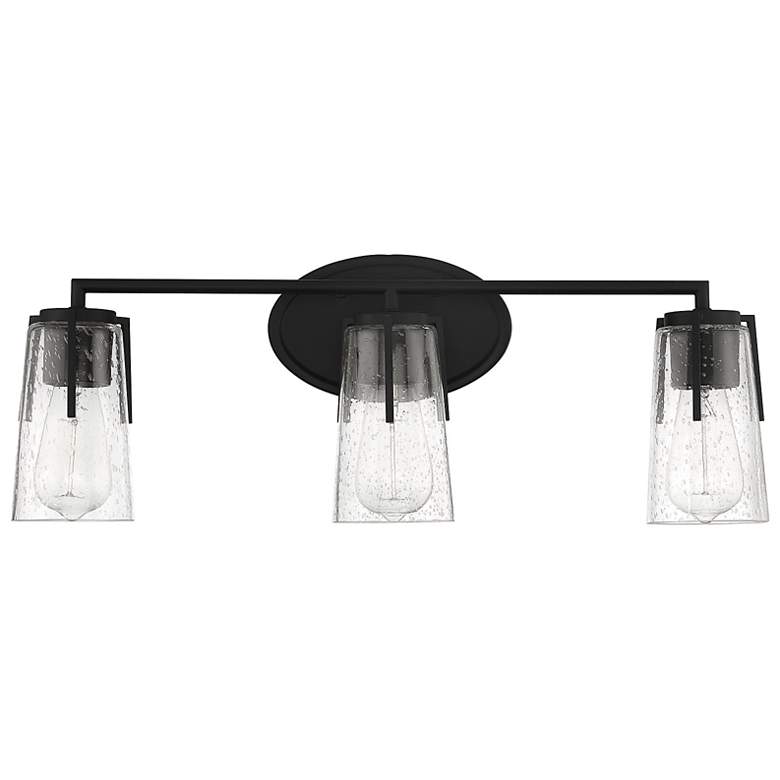 Image 2 Savoy House Essentials Sacremento 24" Wide 3-Light Black Bath Light more views