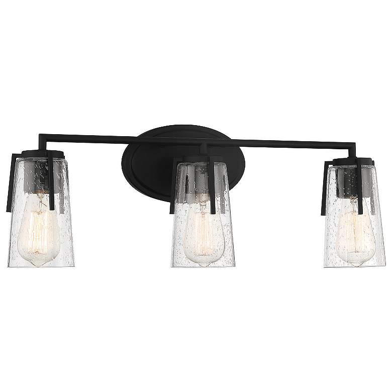 Image 3 Savoy House Essentials Sacremento 24" Wide 3-Light Black Bath Light more views