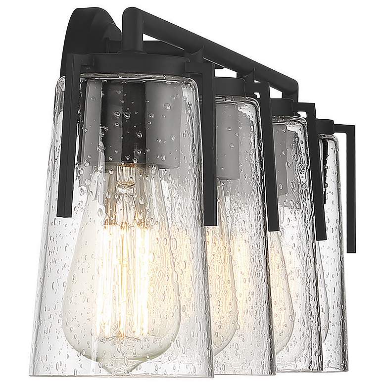 Image 5 Savoy House Essentials Sacremento 32" Wide 4-Light Black Bath Light more views