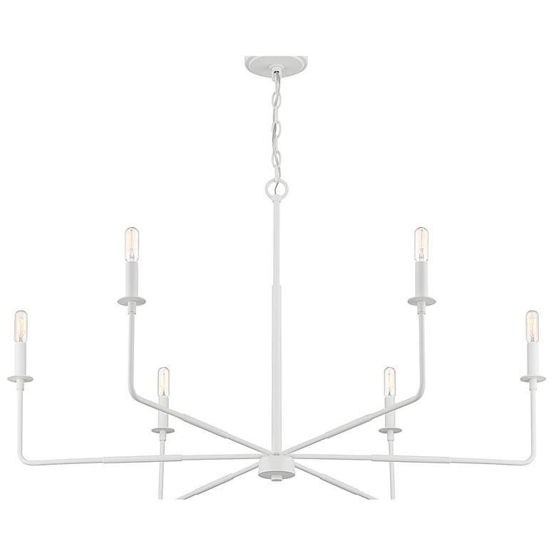 Image 5 Savoy House Essentials Salerno 42" Wide Bisque White 6-Light Chandelie more views