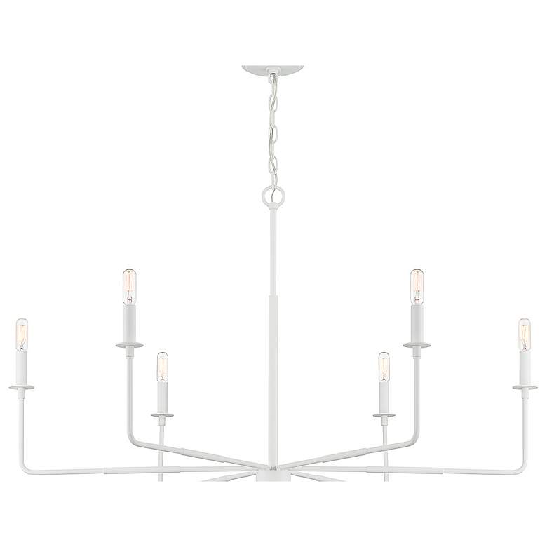 Image 6 Savoy House Essentials Salerno 42" Wide Bisque White 6-Light Chandelie more views
