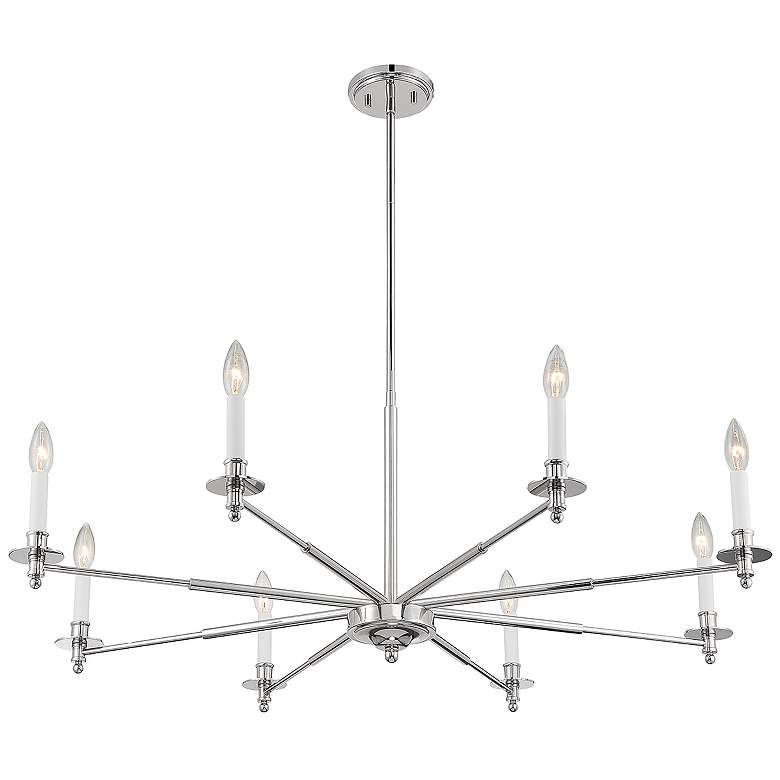 Image 4 Savoy House Essentials Salerno 42" Wide Polished Nickel 6-Light Chande more views