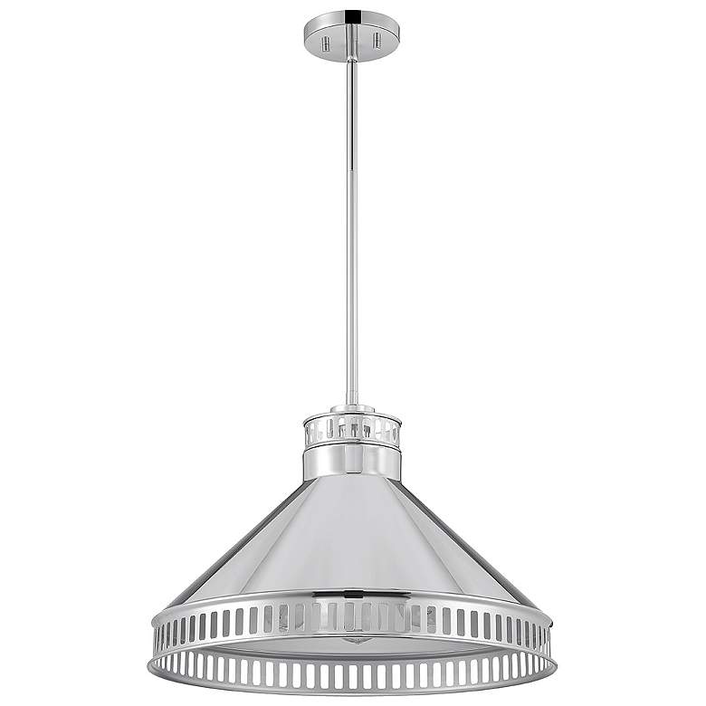 Image 2 Savoy House Essentials Seagram 20" Wide Polished Nickel 3-Light Pendan more views