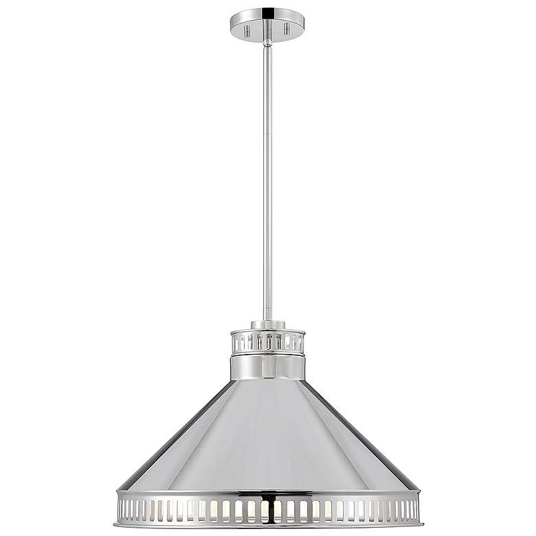 Image 3 Savoy House Essentials Seagram 20" Wide Polished Nickel 3-Light Pendan more views