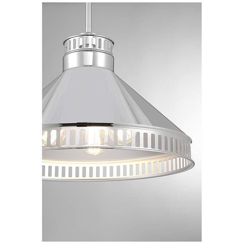 Image 5 Savoy House Essentials Seagram 20" Wide Polished Nickel 3-Light Pendan more views