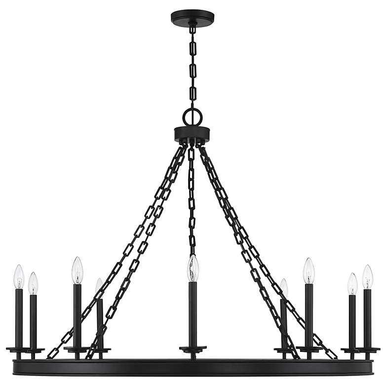 Image 3 Savoy House Essentials Seville 45" Wide Matte Black 10-Light Chandelie more views