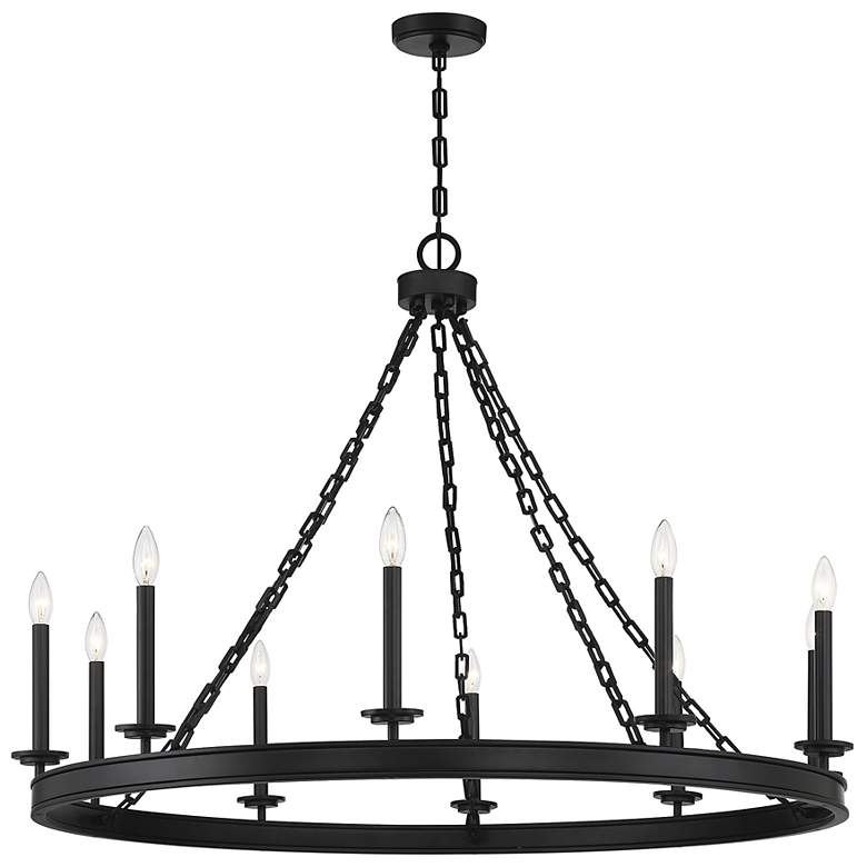 Image 6 Savoy House Essentials Seville 45" Wide Matte Black 10-Light Chandelie more views