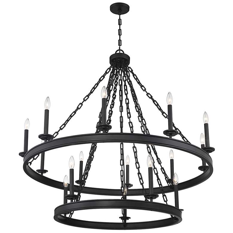 Image 4 Savoy House Essentials Seville 45" Wide Matte Black 15-Light Chandelie more views