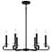 Savoy House Essentials Torino 28" Wide Matte Black 6-Light Chandelier
