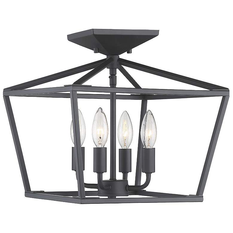 Image 4 Savoy House Essentials Townsend 13" Wide Matte Black 4-Light Ceiling L more views