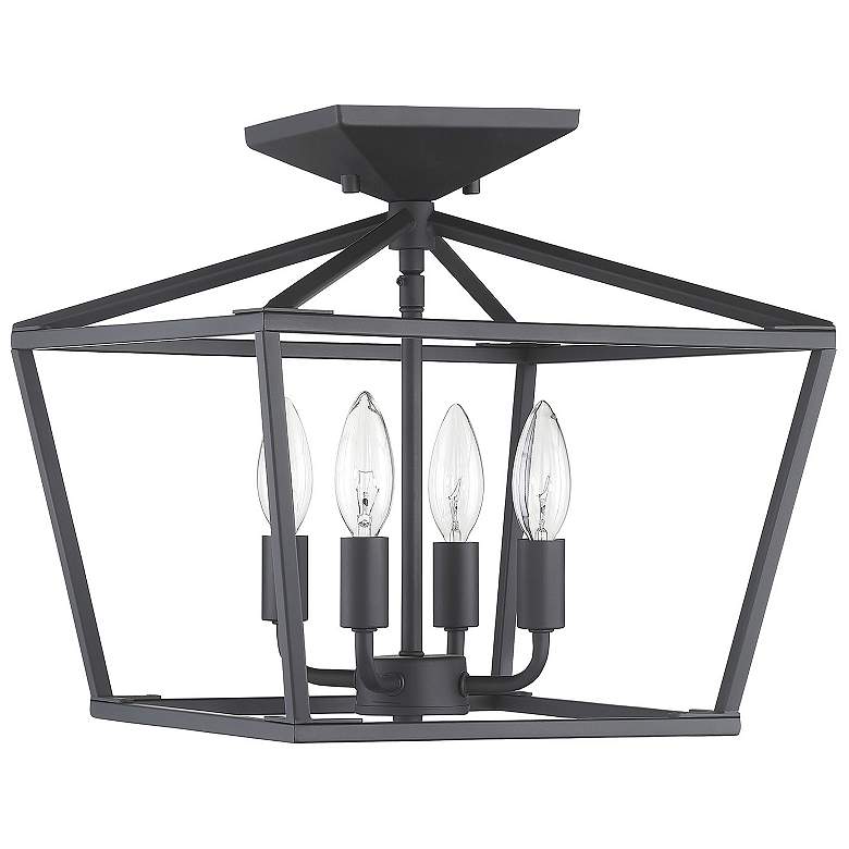 Image 5 Savoy House Essentials Townsend 13" Wide Matte Black 4-Light Ceiling L more views