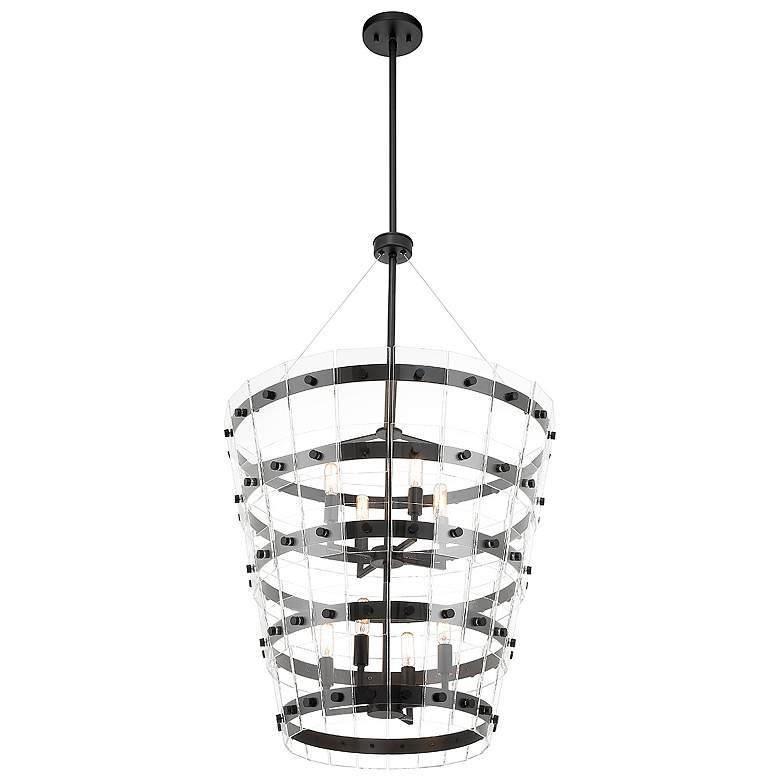 Image 4 Savoy House Essentials Ventari 25" Wide Matte Black 8-Light Pendant more views
