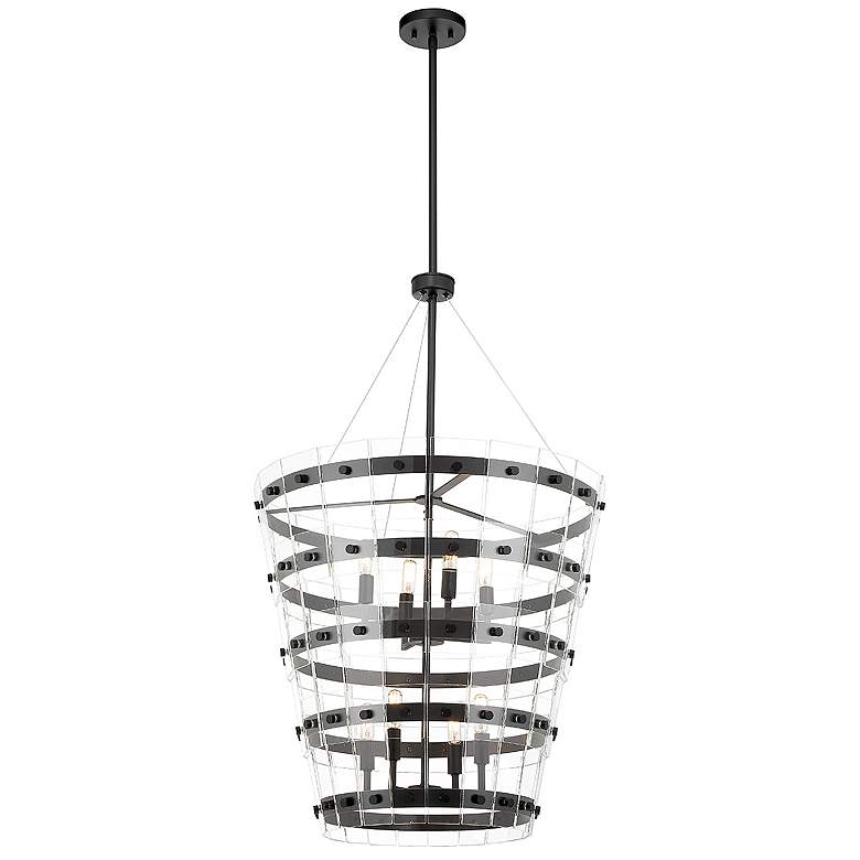 Image 5 Savoy House Essentials Ventari 25" Wide Matte Black 8-Light Pendant more views