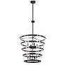 5_Savoy House Essentials Ventari 25" Wide Matte Black 8-Light Pendant more views