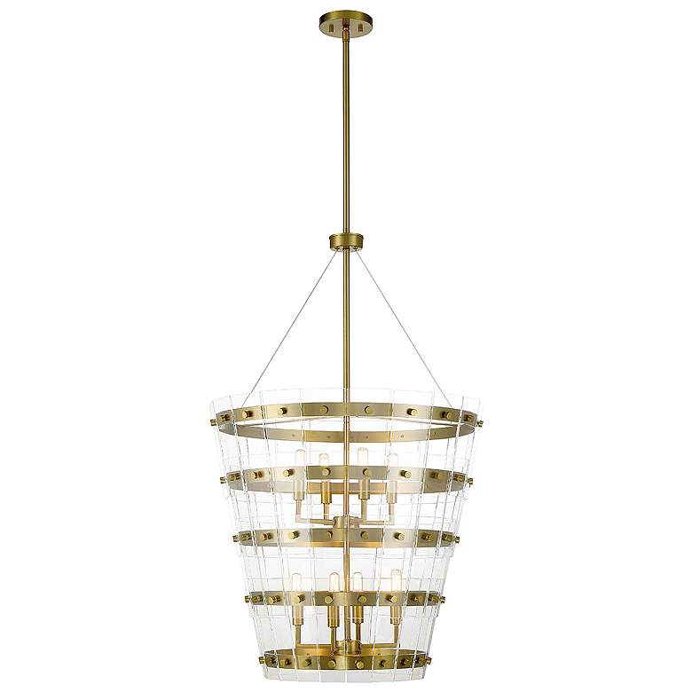 Image 1 Savoy House Essentials Ventari 25" Wide Warm Brass 8-Light Pendant