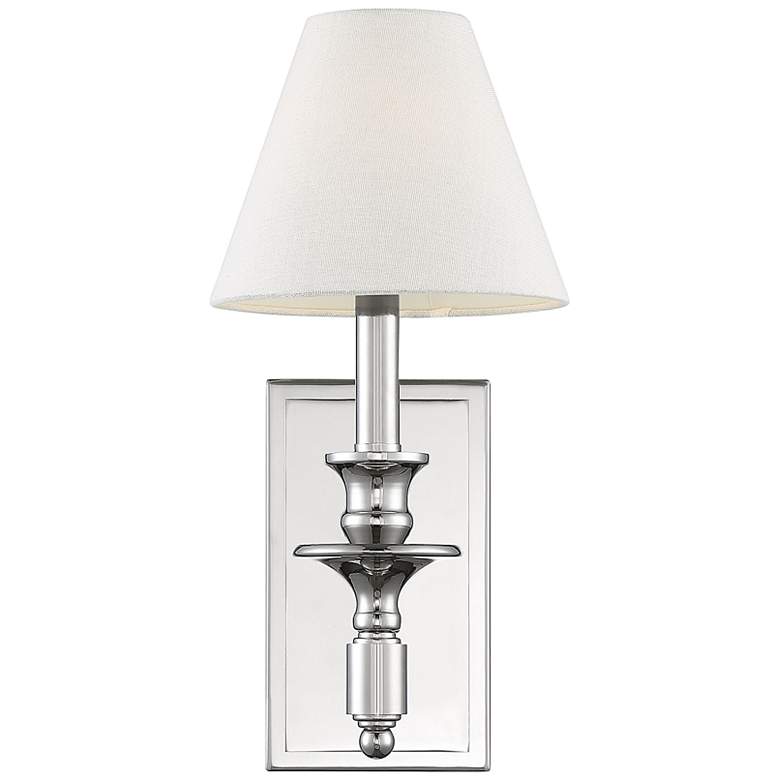 Image 3 Savoy House Essentials Washburn 15 inch High Polished Nickel Wall Sconce