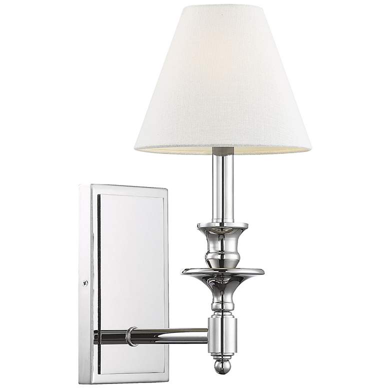 Image 6 Savoy House Essentials Washburn 15 inch High Polished Nickel Wall Sconce more views