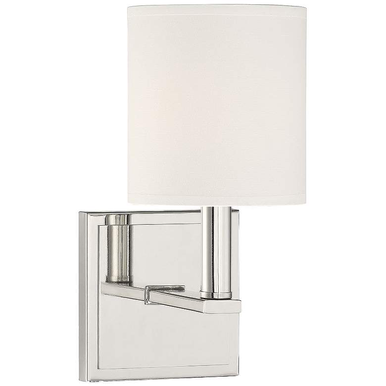 Image 1 Savoy House Essentials Waverly 11" High Polished Nickel 1-Light Wall S