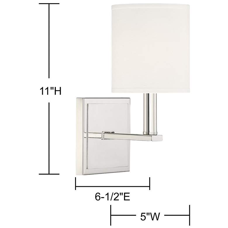 Image 6 Savoy House Essentials Waverly 11" High Polished Nickel 1-Light Wall S more views
