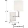 6_Savoy House Essentials Waverly 11" High Polished Nickel 1-Light Wall S more views