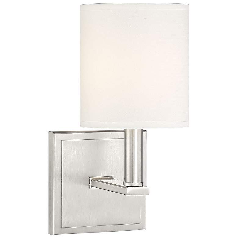 Image 1 Savoy House Essentials Waverly 11" High Satin Nickel 1-Light Wall Scon