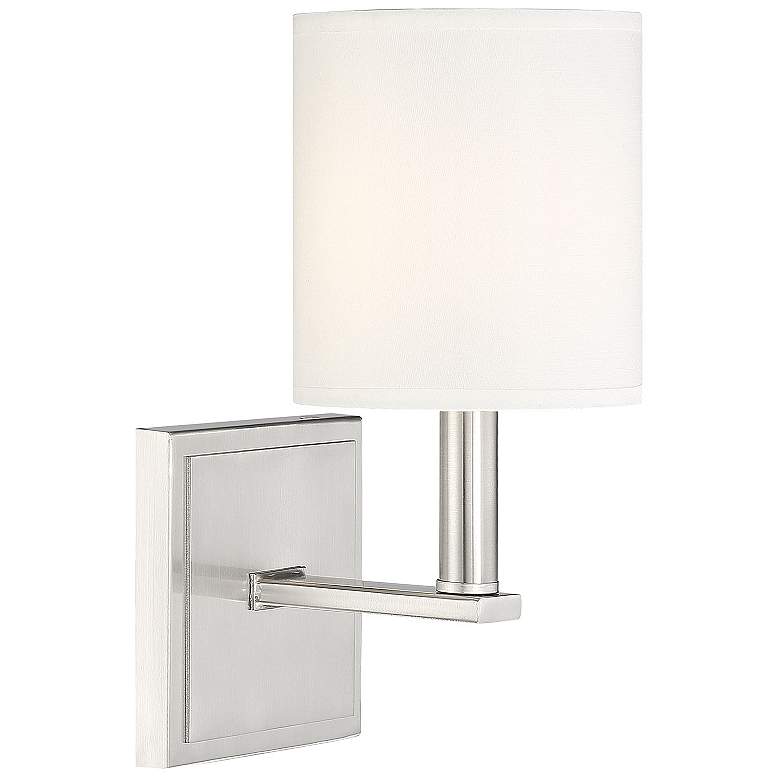 Image 3 Savoy House Essentials Waverly 11" High Satin Nickel 1-Light Wall Scon more views