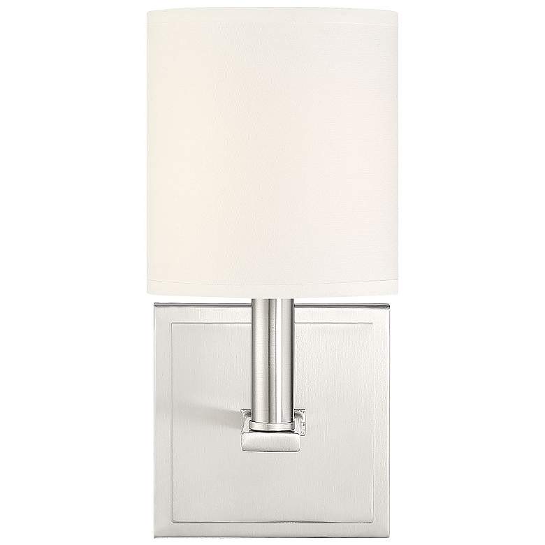 Image 5 Savoy House Essentials Waverly 11" High Satin Nickel 1-Light Wall Scon more views