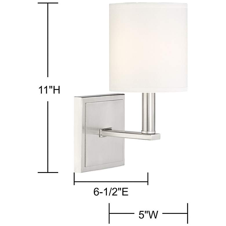 Image 6 Savoy House Essentials Waverly 11" High Satin Nickel 1-Light Wall Scon more views