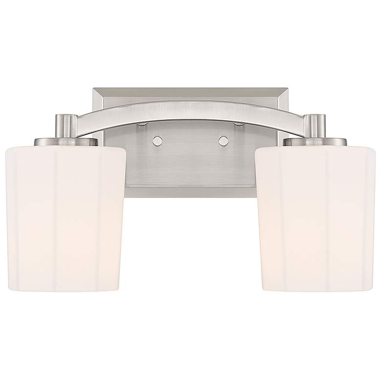 Image 1 Savoy House Essentials Whitney 14" Wide 2-Light Satin Nickel Bath Ligh
