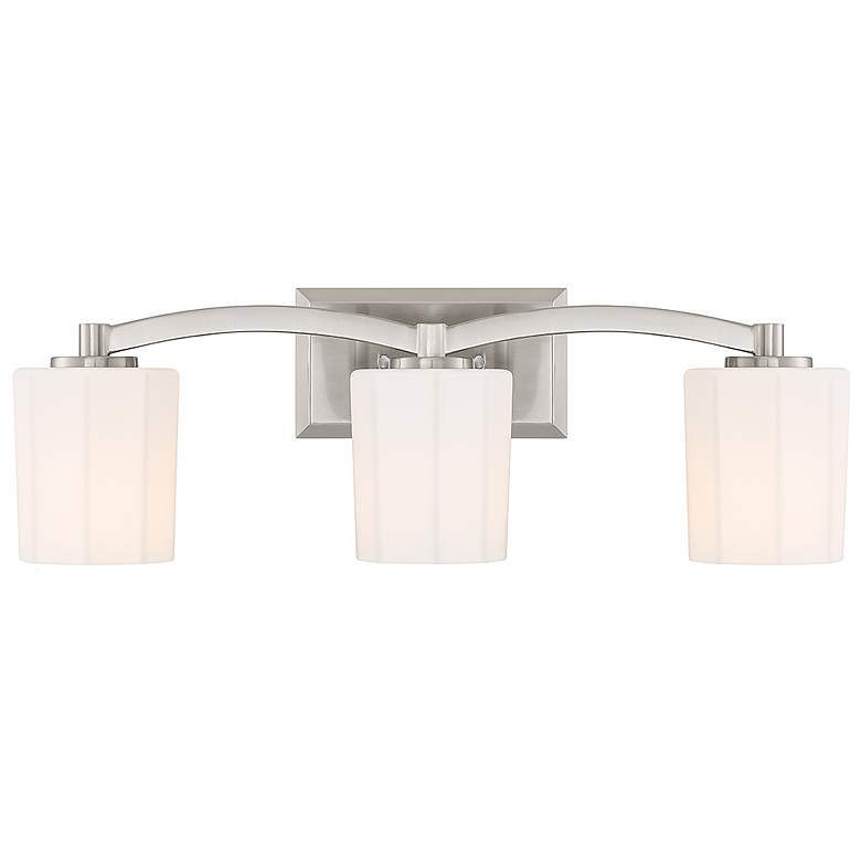 Image 1 Savoy House Essentials Whitney 24" Wide 3-Light Satin Nickel Bath Ligh