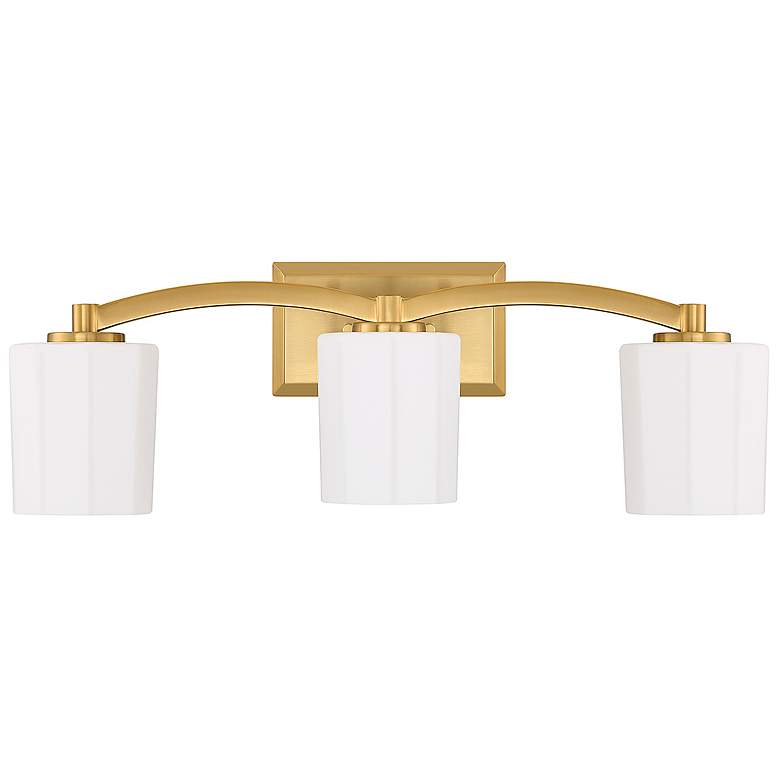Image 2 Savoy House Essentials Whitney 24" Wide 3-Light Warm Brass Bath Light more views