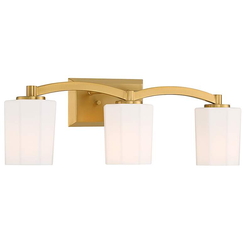 Image 3 Savoy House Essentials Whitney 24" Wide 3-Light Warm Brass Bath Light more views