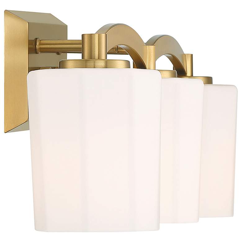 Image 5 Savoy House Essentials Whitney 24" Wide 3-Light Warm Brass Bath Light more views