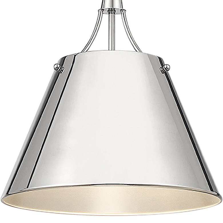 Image 2 Savoy House Essentials Willis 14 inch Wide Polished Nickel 1-Light Pendant more views