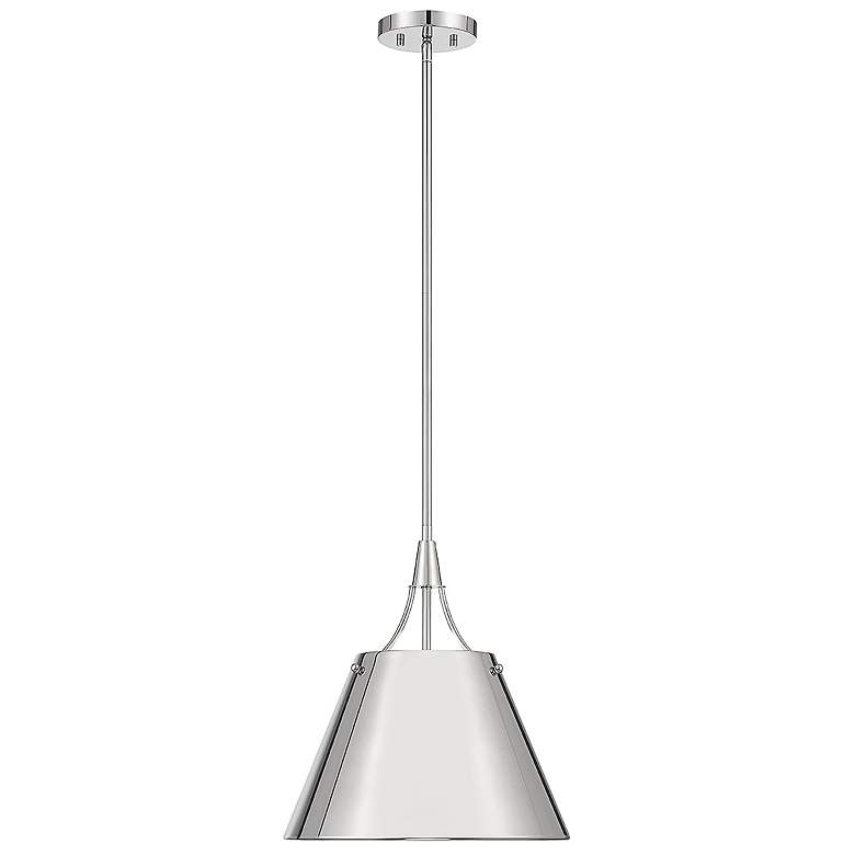 Image 6 Savoy House Essentials Willis 14 inch Wide Polished Nickel 1-Light Pendant more views