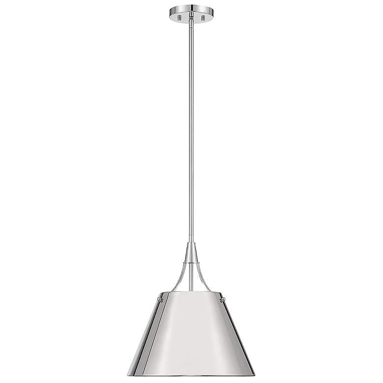Image 6 Savoy House Essentials Willis 14" Wide Polished Nickel 1-Light Pendant more views