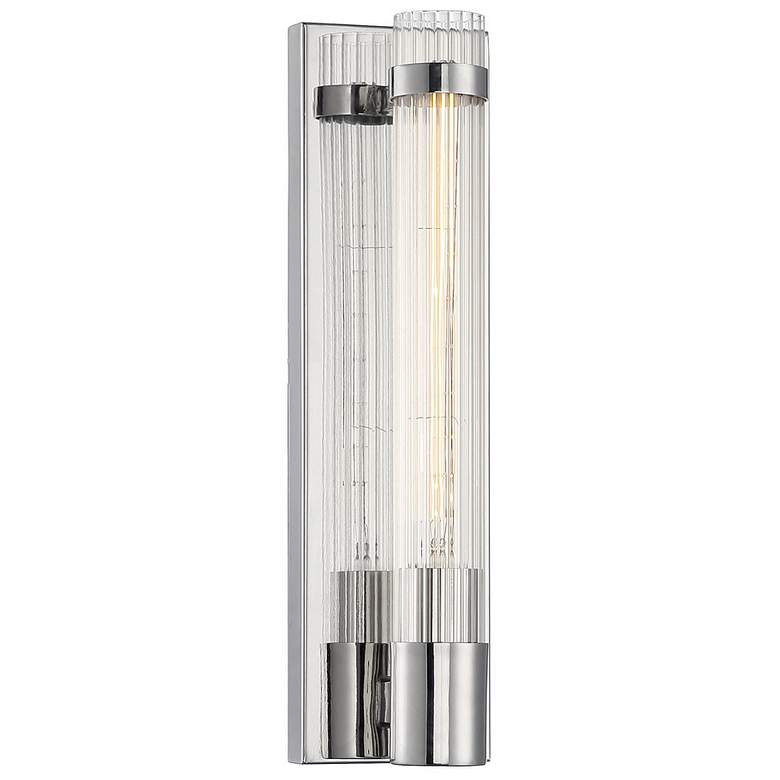 Image 1 Savoy House Essentials Willmar 16" High Polished Nickel 1-Light Wall S