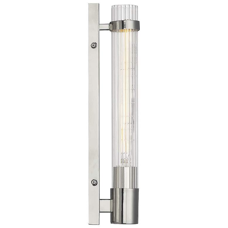 Image 5 Savoy House Essentials Willmar 16" High Polished Nickel 1-Light Wall S more views