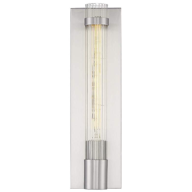 Image 3 Savoy House Essentials Willmar 16" High Satin Nickel 1-Light Wall Scon more views