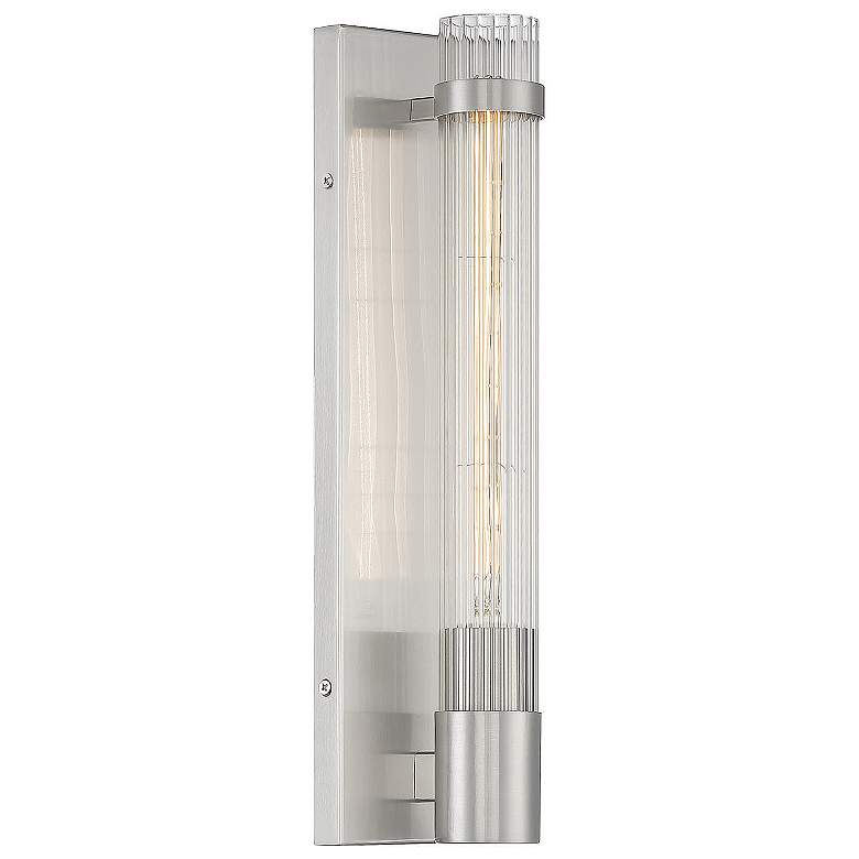 Image 4 Savoy House Essentials Willmar 16" High Satin Nickel 1-Light Wall Scon more views