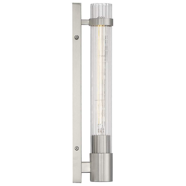 Image 5 Savoy House Essentials Willmar 16" High Satin Nickel 1-Light Wall Scon more views