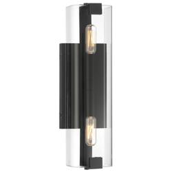Savoy House Essentials Winfield 15.5" High Matte Black 2-Light Wall Sc