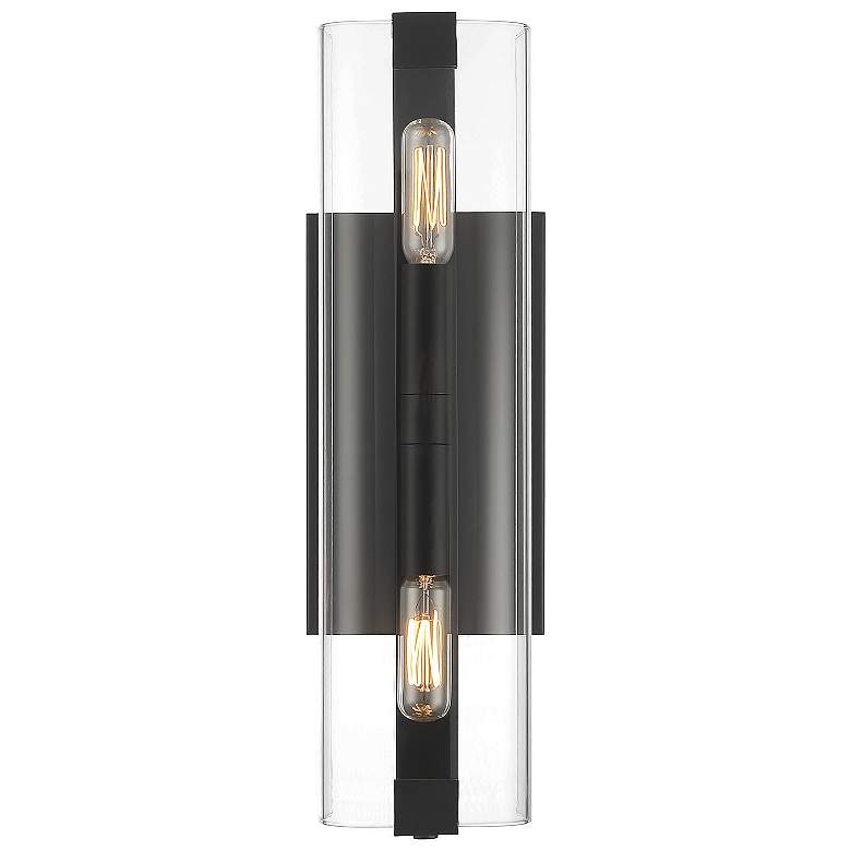 Image 3 Savoy House Essentials Winfield 15.5" High Matte Black 2-Light Wall Sc more views