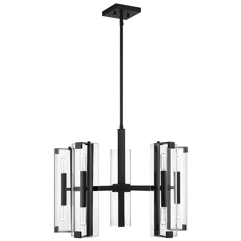 Image 2 Savoy House Essentials Winfield 25" Wide Matte Black 10-Light Chandeli more views