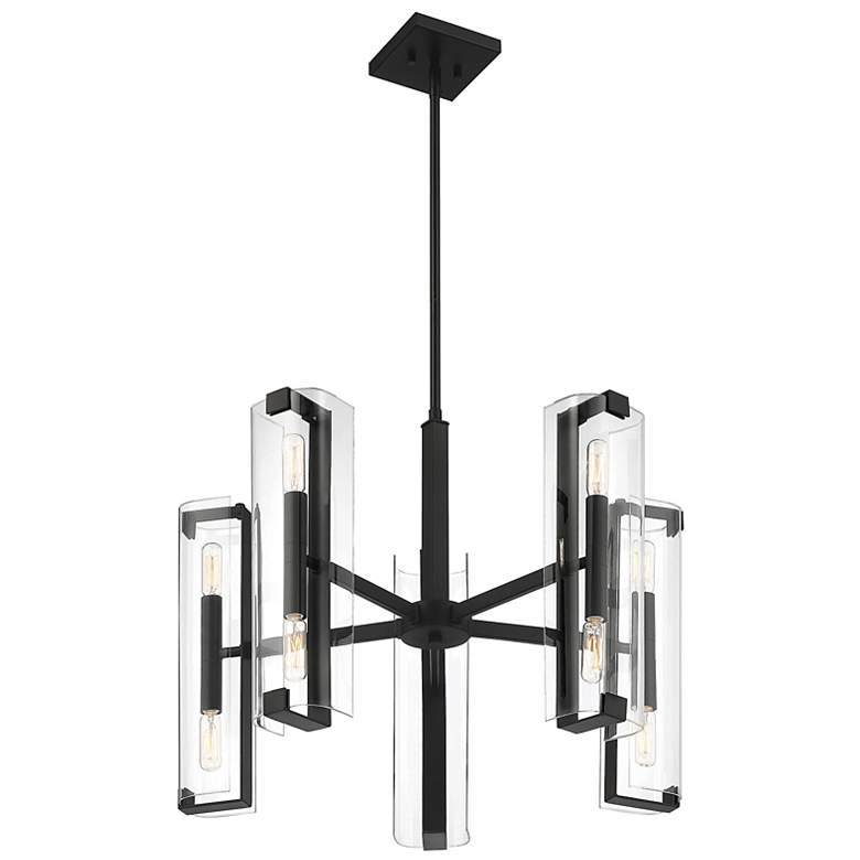 Image 4 Savoy House Essentials Winfield 25" Wide Matte Black 10-Light Chandeli more views