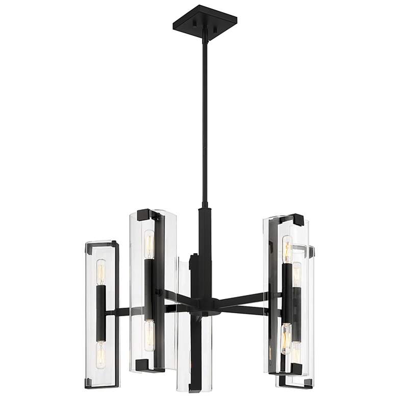 Image 5 Savoy House Essentials Winfield 25" Wide Matte Black 10-Light Chandeli more views