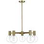 Thumbnail2 of Savoy House Essentials Wright 28" Wide Warm Brass 5-Light Chandelier more views