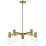 Thumbnail3 of Savoy House Essentials Wright 28" Wide Warm Brass 5-Light Chandelier more views