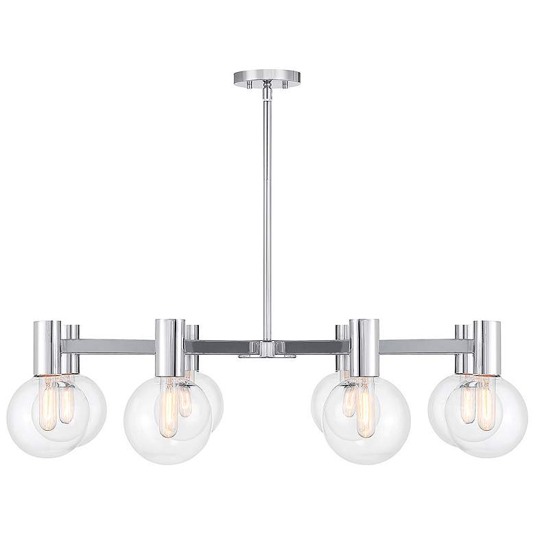 Image 1 Savoy House Essentials Wright 40 inch Wide Chrome 8-Light Chandelier