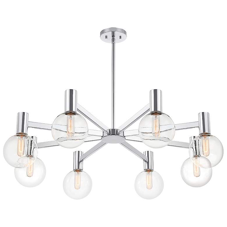 Image 4 Savoy House Essentials Wright 40" Wide Chrome 8-Light Chandelier more views
